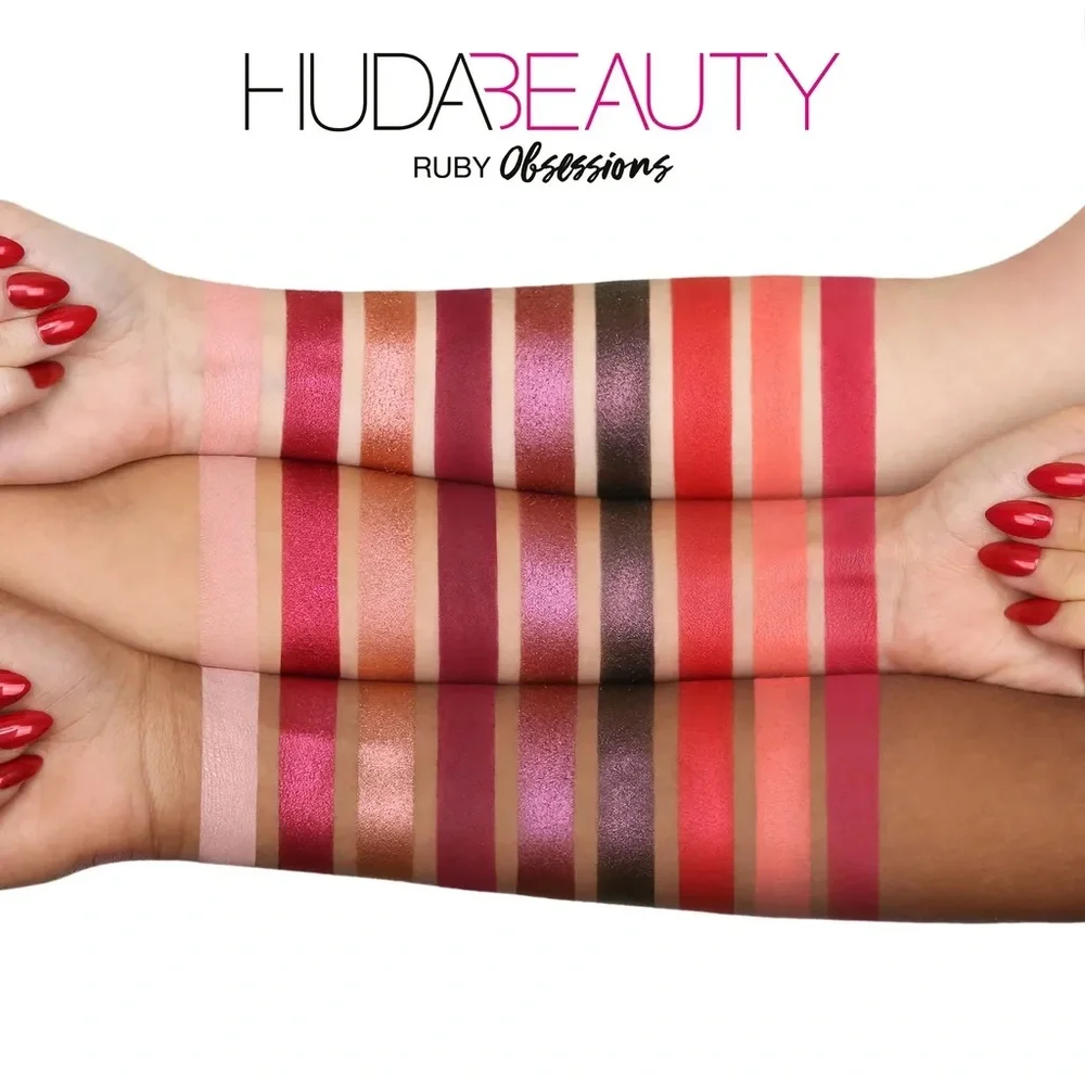 HUDA BEAUTY Ruby Obsessions Eyeshadow Palette - Vibrant Reds and Golds - Picture 4 of 7